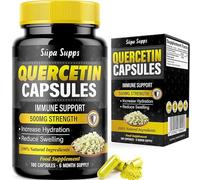 Pure Bio Quercetin 500mg Immune & Antihistamine Support 180 Capsules | Antioxidant flavonoid Quercetin supplement, supports immune function and seasonal allergy relief, 180 capsules