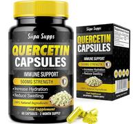 Pure Bio Quercetin 500mg Immune & Antihistamine Support 60 Capsules | Antioxidant flavonoid Quercetin supplement, supports immune function and seasonal allergy relief, 60 capsules