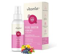 Pure Biotin Hair Growth Supplement 10,000mcg - Maximum Strength - 100 Sprays Summer Fruits - High Strength Biotin Support Normal Skin & Hair Growth - Manufactured for Vitamist in The UK