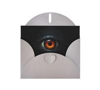 Pure black background Devil's Eye Gray Patterns greeting card 6x4 inches with envelope, covering birthdays, weddings and other occasions