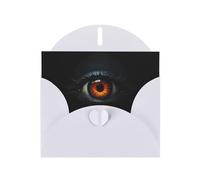 Pure black background Devil's Eye White Patterns greeting card 6x4 inches with envelope, covering birthdays, weddings and other occasions