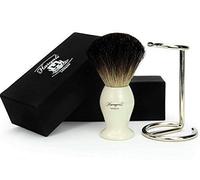 Pure Black Badger Hair Shaving Brush in Ivory Color Base with Brush Stand/Holder Comes with The Designer Box Gift Ideas for Men