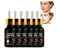 Pure Black Seed Organic Cold Pressed Facial C Oil, Coffee-Infused Anti-Wrinkle Serum,Lightweight Non-Greasy Hydrating Essence,Vitamin E Enriched Jojoba Carrier Elixir, Frankincense Essenti (6pcs)