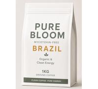 PURE BLOOM Clean Brazil Ground Coffee 1kg, Mycotoxin-Free, Mold-Free & Lab-Tested, Smooth Low Acid Ground Coffee, High Antioxidant Roast