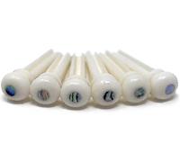 Pure Bone Bridge Pins With Abalone Dot Inlay For 6 & 12 String Acoustic Guitar