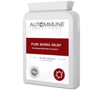 Pure Bowel Relief - Natural Colon Cleanse & Constipation Support Supplement - with Rhubarb, Ginger, Aloe Vera, Glucomannan & Cayenne - 60 Vegan Capsules - Made in The UK