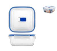 Pure Box Glass Container Square 1.22 Liters H7674 Blue ARC