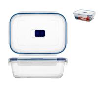 Pure Box Rectangular Glass Container 1.22 Liters H7677 Blue ARC