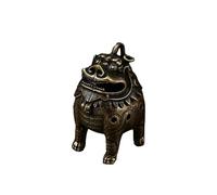 Pure Brass, Antique Faux Beast, Lion Incense Burner, Tabletop Decoration, Home Crafts, Bronze Ware-Lion Head Incense Burner