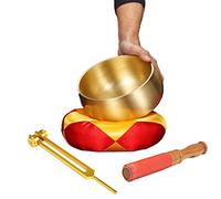 Pure Brass Bronze Buddha Singing Bowl - Buddhist Supplies for Meditation and Sound Therapy