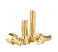 Pure Brass Hex Socket Cap Head Screws M3 M4 M5 M6 M8 M10 Allen Key Head Screw Bolt 10Pcs, 10pcs, M4x12mm