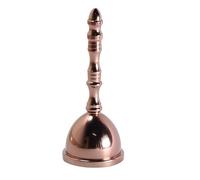 Pure Brass Pooja Bell for Mandir | Traditional Handheld Ghanti for Home Temple (Rose Gold)