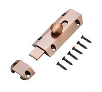 Pure Brass Slide Door Bolt Lock Latch for Doors and with Sturdy Welded Construction and Rust Resistant Finish for Long Term Use (red bronze)