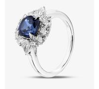 Pure Brilliance 9ct White Gold 1.85ct Sapphire & 0.75ct Lab Grown Diamond Halo Ring LGR46788-SD Q