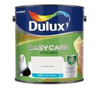 Pure Brilliant White Dulux Easycare Kitchen Matt Emulsion Paint 2.5L - Grease & Stain Resistant, Washable Matt Finish, Durable Interior Paint for Kitchen Walls & Ceilings