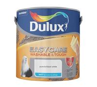 Pure Brilliant White Dulux Easycare Matt Emulsion Paint 2.5L - Washable & Stain Resistant, Durable Matt Finish, Quick Dry, Low Odour Interior Wall & Ceiling Paint