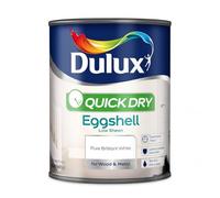 Pure Brilliant White Quick Dry Eggshell Paint 2.5L | Interior Wood and Metal Paint | Durable Low Sheen Finish | Fast Drying Trim Paint for Doors Skirting Boards Furniture and Window Frames