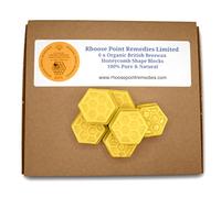 Pure British Beeswax Blocks 100% Natural Organic Bees Wax 100g (6 Honeycomb Blocks) - Triple Filtered for Making Your own Candles, Leather Polish, Wood Polish, Wax Melts, lotions, balms, Creams