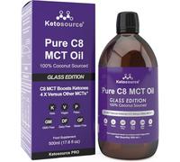 Pure C8 MCT Oil | 4X Ketones vs Other MCTs | 99%+ Purity | 500ml Glass