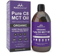 Pure C8 MCT Oil | Organic | 4X Ketones vs Other MCTs | 500ml Glass Bottle