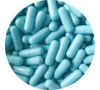 Pure Capsules®Size 0 Empty Light Blue Capsule, Gel Capsule, Empty Pill Capsules, Size 0 Gelatin Capsule, Coloured Capsule Light Blue,BSE, GMO Free-for Self Fill, DIY Capsule (100)