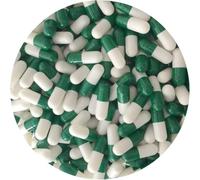 Pure Capsules® Size 00 Green White Empty Gelatine Capsules for Self Fill, DIY Capsule, Size 00 capsule Green White colour, Empty Pill Capsules, 00 pill capsules, GMO Free, BSE Free (1000)