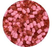 Pure Capsules® Size 00 Pink/Pink Clear Empty Gelatine Capsules for Self Fill, DIY Capsule, Size 00 Capsule Pink/Pink Clear Colour, 00 Pill Capsules, GMO Free, BSE Free (100)
