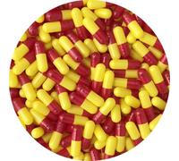 Pure Capsules® Size 00 Red Yellow Empty Gelatine Capsules for Self Fill, DIY Capsule, Size 00 Capsule Red Yellow colour, Empty Pill Capsules, 00 pill capsules, GMO Free, BSE Free (10000)