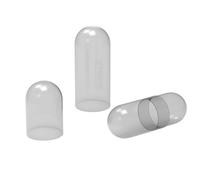 Pure Capsules® Size 1 Clear Body Top Separated Empty Gelatin Capsules - Hard Pill Capsules Self Fill, Size 1 Two Pieces Separated Capsule, Kosher Certified Empty Pill Capsules - BSE Free (100)