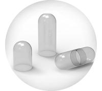 Pure Capsules® Size 1 Clear Empty Vegan Body Top Separated Capsules for Self Fill, Size 1 Transparent HPMC Vegetarian Capsules-Size 1 Vege Clear Body Top Separated Two Pieces Pill Capsules (100)
