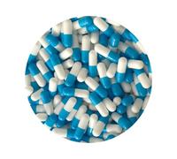 Pure Capsules® Size 4 Empty Capsule Blue White-Size 4 Small Tiny Empty Gelatin Capsules Gelatine Hard Pill Capsule Blue White - Self Fill -Suit for Human Being or Small Pet Medication (500)