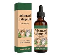 Pure Catnip Oil Extract, Natural Feline Calming Drops, 60 Ml Bottle With Precision Dropper Cap, Compact Liquid Dispenser With Portable Design, Gentle Soothing Stress Relief, Cat Calming Solution