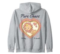 Pure Chaos Too Tiny To Handle Baby Retro Vintage Kitsch Art Zip Hoodie