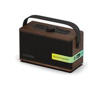 Pure Classic Aura Portable Bluetooth Speaker 40W with 10000mAh Battery, Powerbank Function, Ambient Light, 30h Playtime, USB-C, AUX, IPX2 Splashproof - Coffee Brown/Walnut