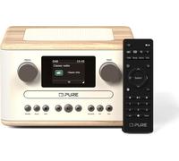 Pure Classic C-D4 DAB+/FM Bluetooth Radio - Cotton White & Oak, Brown,White