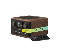 Pure Classic C-D4 - DAB Radio with CD Player Mains Powered Bluetooth 5.3 USB & AUX Colour Display 15 W Speaker Dual Alarms Sleep & Kitchen Timers Remote Control - Coffee Brown/Walnut