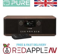 PURE Classic C-D6 DAB+/FM Radio with CD & Bluetooth - Coffee Black/Walnut