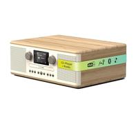 Pure Classic C-D6 Music System (CD Player, DAB+/FM, Bluetooth, AUX, USB, Alarm Sleep Timer) Cotton White/Oak