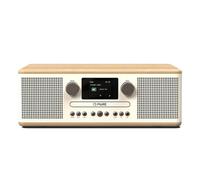 Pure Classic C-D6 Radio Cd Player In Cotton White With Oak Accents - Dab/dab+ Fm, Bluetooth 5.3, Usb-A, 3.5mm.