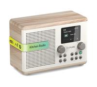 Pure Classic H4 Digital Kitchen Radio (DAB+/FM, Bluetooth, USB, AUX, Kitchen Timer, Alarm), Cotton White/Oak