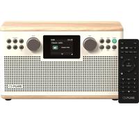 PURE Classic H6 DABﱓ Bluetooth Radio - Cotton White & Oak, White,Brown