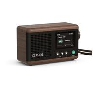 Pure Classic Mini Portable Bluetooth/DAB+/FM Radio, Black/Walnut