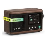 Pure Classic Mini Portable Bluetooth/DAB+/FM Radio, Black/Walnut