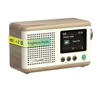 Pure Classic Mini Portable Bluetooth/DAB+/FM Radio, White/Oak