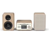 PURE Classic Stereo Mini Hi-Fi System - Cotton White & Oak, Brown,White