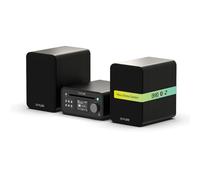 Pure Classic Stereo Mini micro hi fi system mini hifi system with CD player DAB+ & FM radio Bluetooth 5.3 USB AUX headphone jack 40W true stereo 2×20W woofers remote control - Black