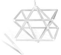Pure Clear Water Hexagram Star Quartz Pyramid 5-10 Inch Mokaba Merkaba Sound Therapy Meditation Yoga Meditation Stress Relief Corner Stand Percussion Instruments Including Crystal Per, 8 inch