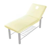 Pure Color Massage Table Bed Fitted Sheet Elastic Full Spa Rubber Band Hole Cover Face Breath Treatment(Yellow)