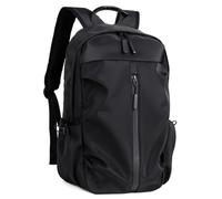 Pure Color Waterproof School Backpack Oxford Cloth School Bag Black Business Casual Travel Backpack Student Travel Backpack (black)