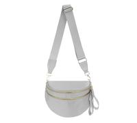 Pure Colour Crossbody Bag Bum Bag for Women,Spacious Purse Fanny Packs Belt Bag,Oversized Bum Bag, Colour Bum Bag-Light Grey, 11.0 Inches X 8.6 Inches X 4.5 Inches, Casual